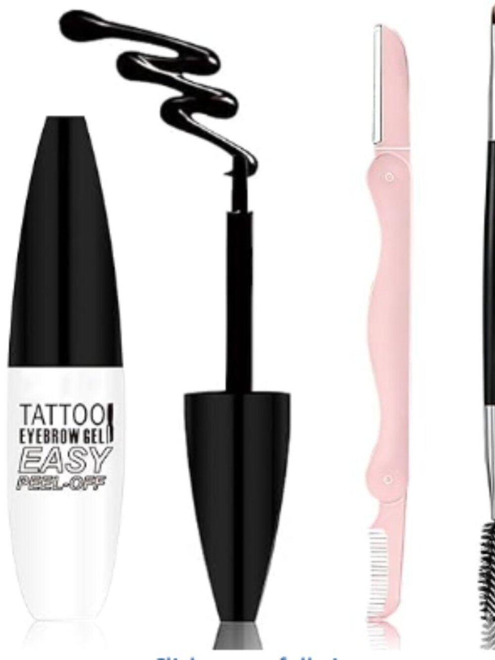 QICIY Brow & Lash Grooming Kit - Black and Pink